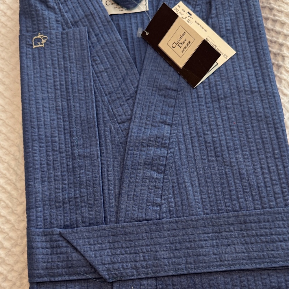 Dior Textured Blue Robe